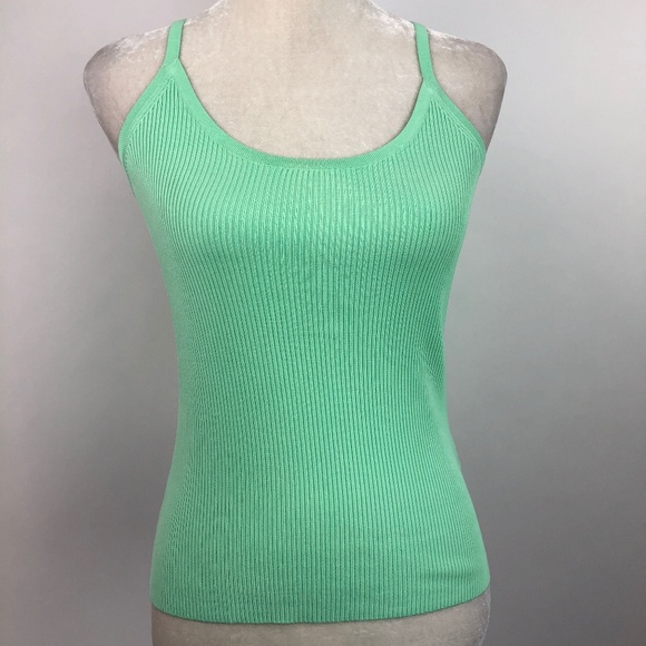 Yuka Tops - Yuka Paris Knit Tank Top Ribbed Stretch Racerback
